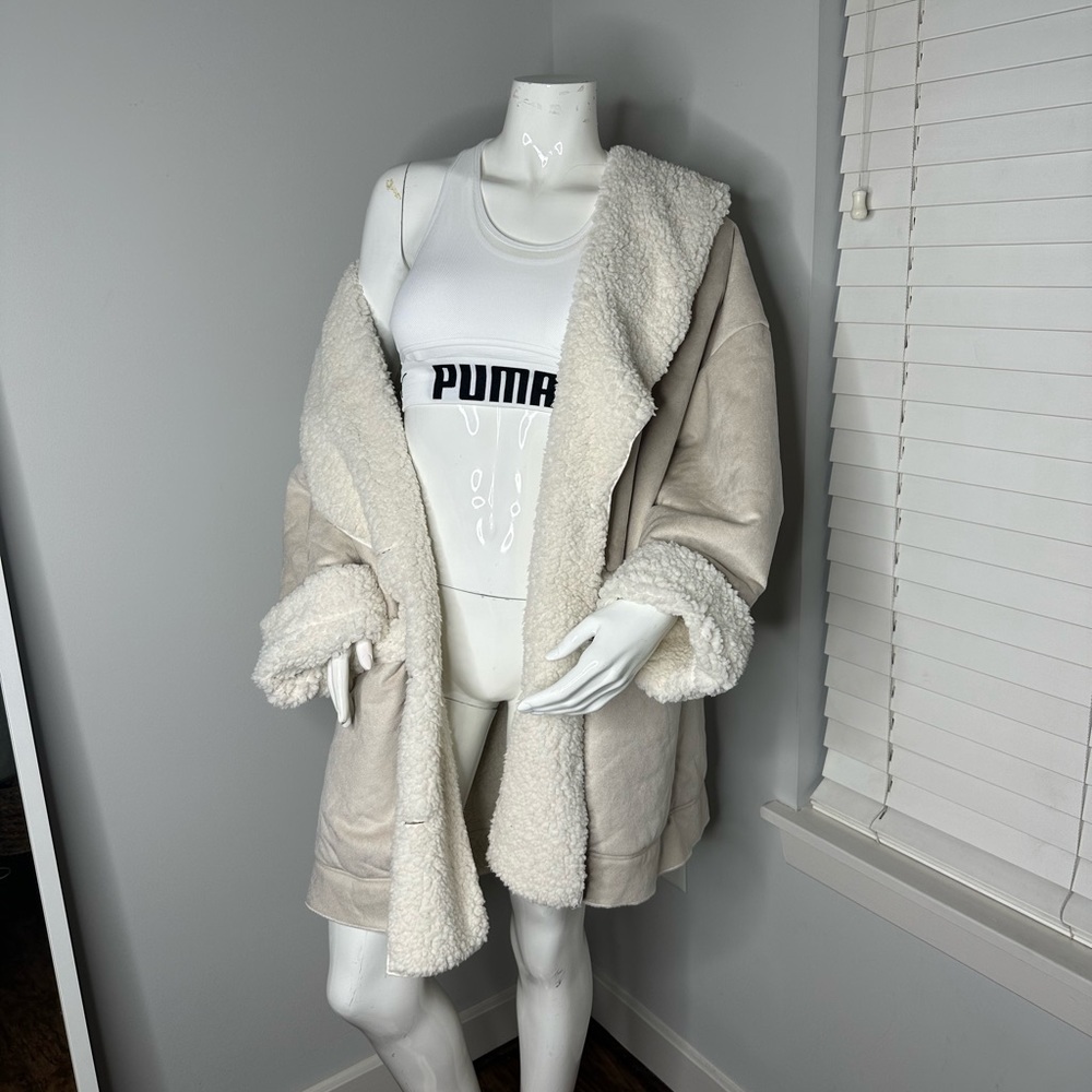 Shein Faux Suede and Teddy Coat - Large Pockets in 3XL